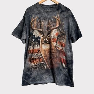 The Mountain Patriotic Buck Tie Dye Graphic Hunting T-Shirt